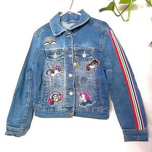 Custom unicorn Jean jacket
